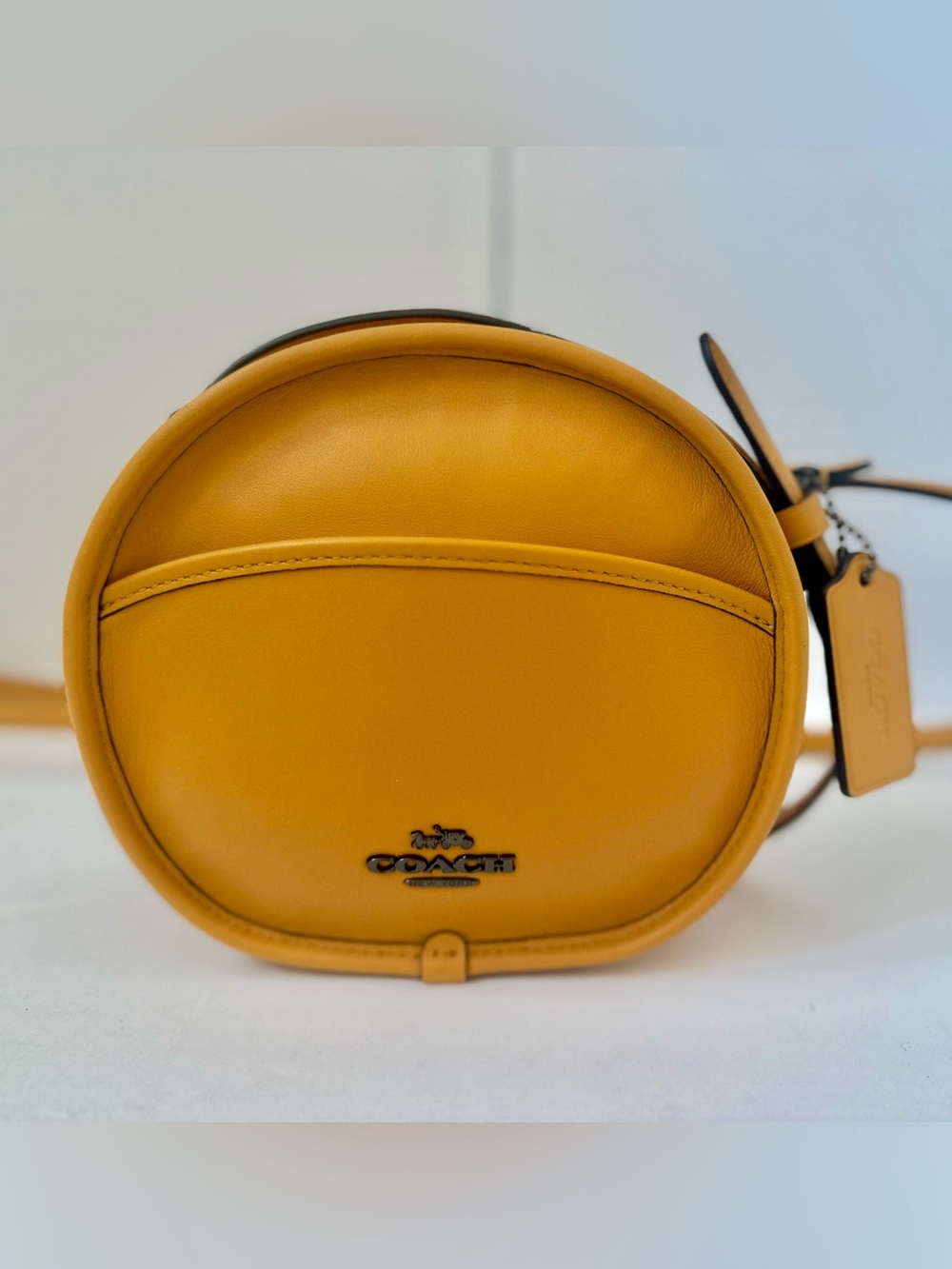 COACH Re-Edition RARE Canteen Leather Crossbody F27971 Yellow Gold Ltd Edition